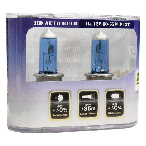 Izzó 12V/H4/60/55W HD Ultra +30% fény jégfehér SB