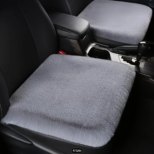 Ülésvédő, puha szőrös, szürke, Autolife 01860