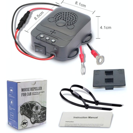 Ultrahangos és LED-es (Villanó funkciós) nyestriasztó gépjárművekhez 12V Ultrahangos és LED-es (Villanó funkciós) nyestriasztó gépjárművekhez 12V