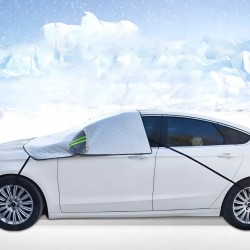 Szélvédőtakaró ponyva tükör védelemmel és mágneses rögzítéssel 145x118cm Autolife 68366