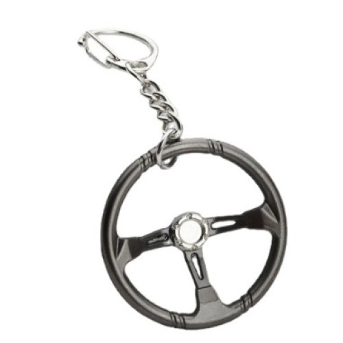 Kulcstartó sportkormány formájú, grafit színű Autolife 80353 W16362-9