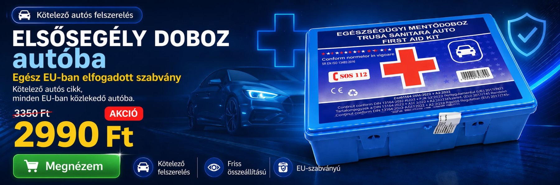 Elsősegély Doboz EU szabványos - Hatalamas akcióban