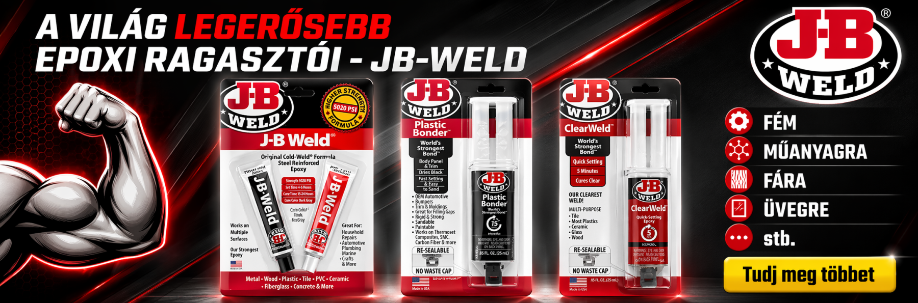 JB-Weld A világ legerősebb ragasztói