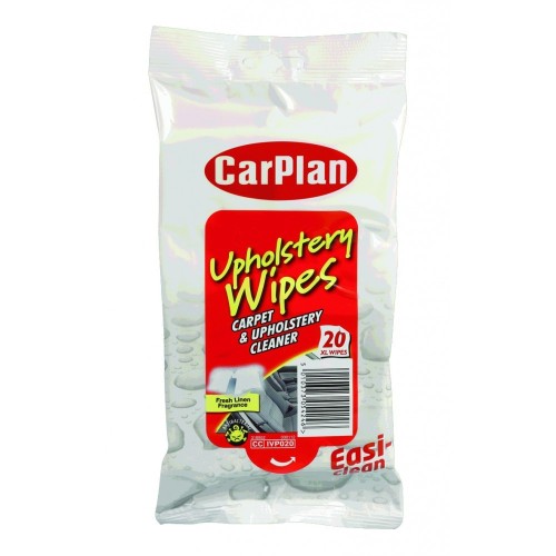 Kárpittisztító nedvesített kendő 20db-os, CarPlan Upholstery Wipes