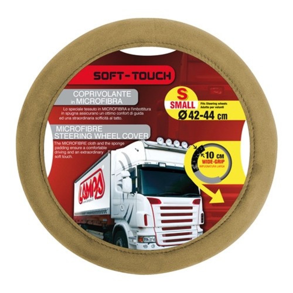 Kormányvédő 42-44cm, bézs, mikroszálas, Lampa Soft Touch