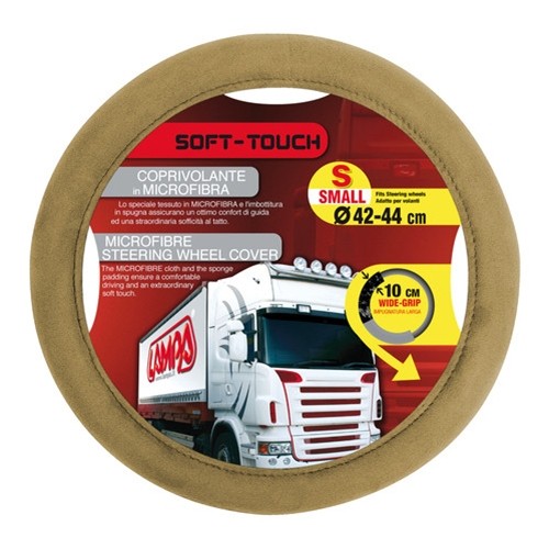 Kormányvédő 42-44cm, bézs, mikroszálas, Lampa Soft Touch