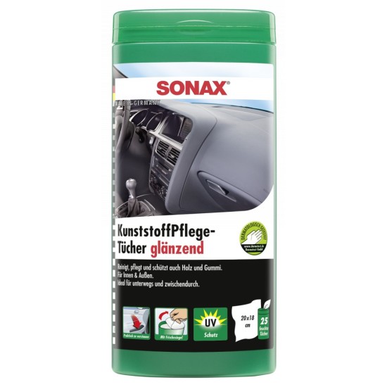 Műanyagápoló törlőkendők 25db-os Sonax Műanyagápoló törlőkendők 25db-os Sonax