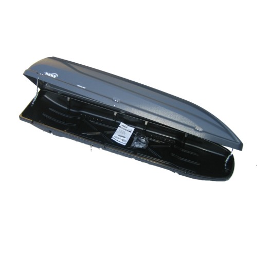 Tetőcsomagtartó síbox, szürke, 300 literes, Hakr Relax 300Z