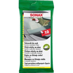 Üvegtisztító kendő tasakban 10db-os, Sonax