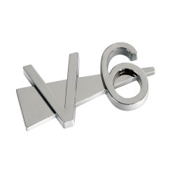 V6 Embléma - Krómozott Lampa 07209