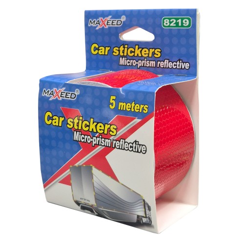 Mikroprízmás fényvisszaverő ragasztószalag piros 5 méter Maxeed 8219B