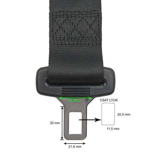 Biztonsági öv hosszabbító 30cm-es