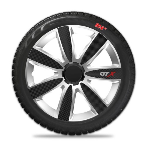 Dísztárcsa (16) GTX carbon-black-silver 4db-os garnitúra