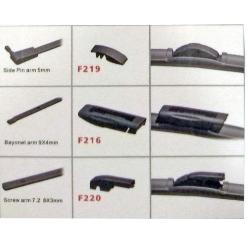 Ablaktörlő lapát 530 mm (21") + 9 adapter Bosoko multi