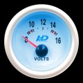 Műszer, feszültségmérő, kék ledes, 52 mm LED7701