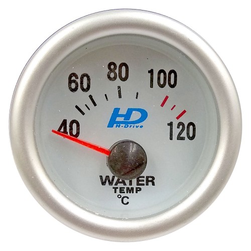 Műszer kék ledes vízhőfok mérő átm.52mm LED7702