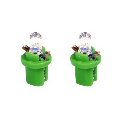 Izzó 12V műszerfalizzó LED 2db (B8,5D) zöld 58491