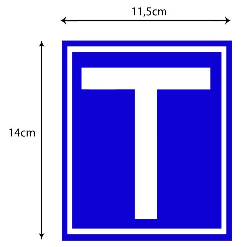 Mágneses kicsi T (Tanuló vezető) jelzés autóra