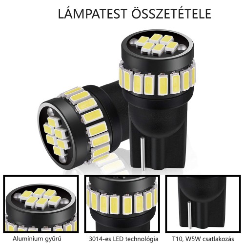 LED T10/12V W5W 24db mikro SMD AUTOLIFE T10-4024SMD