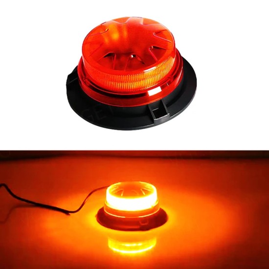 Mágnestalpas narancssárga tetővillogó (alacsony profilú) LED-015