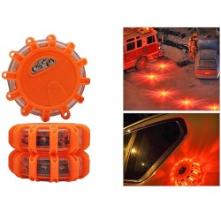 Mágneses vészvillogó narancssárga lámpa 12+3 LED W14322-3