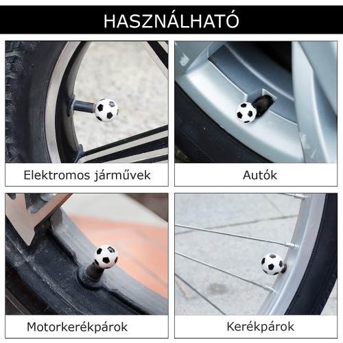 Focilabda formájú szelepaspka 4db Maxeed 8232D