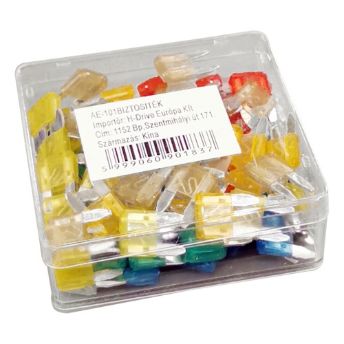 Biztosíték készlet vegyes kicsi 100db-os AE-101