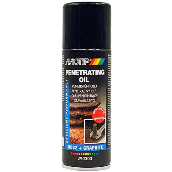 Csavarlazító spray MOS2 + Graphite 200 ml Motip 290303