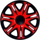 Dísztárcsa (16)  Nascar Red-Black 4db-os garnitúra