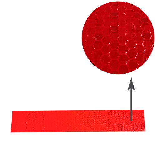 Fényvisszaverő csík matrica piros M-3C-R