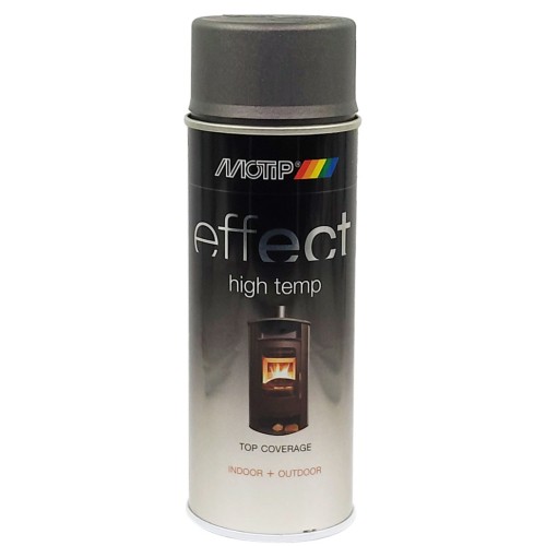 Hőálló, kül- és beltéri antracid szürke festék (800°C) 400 ml Motip 302403