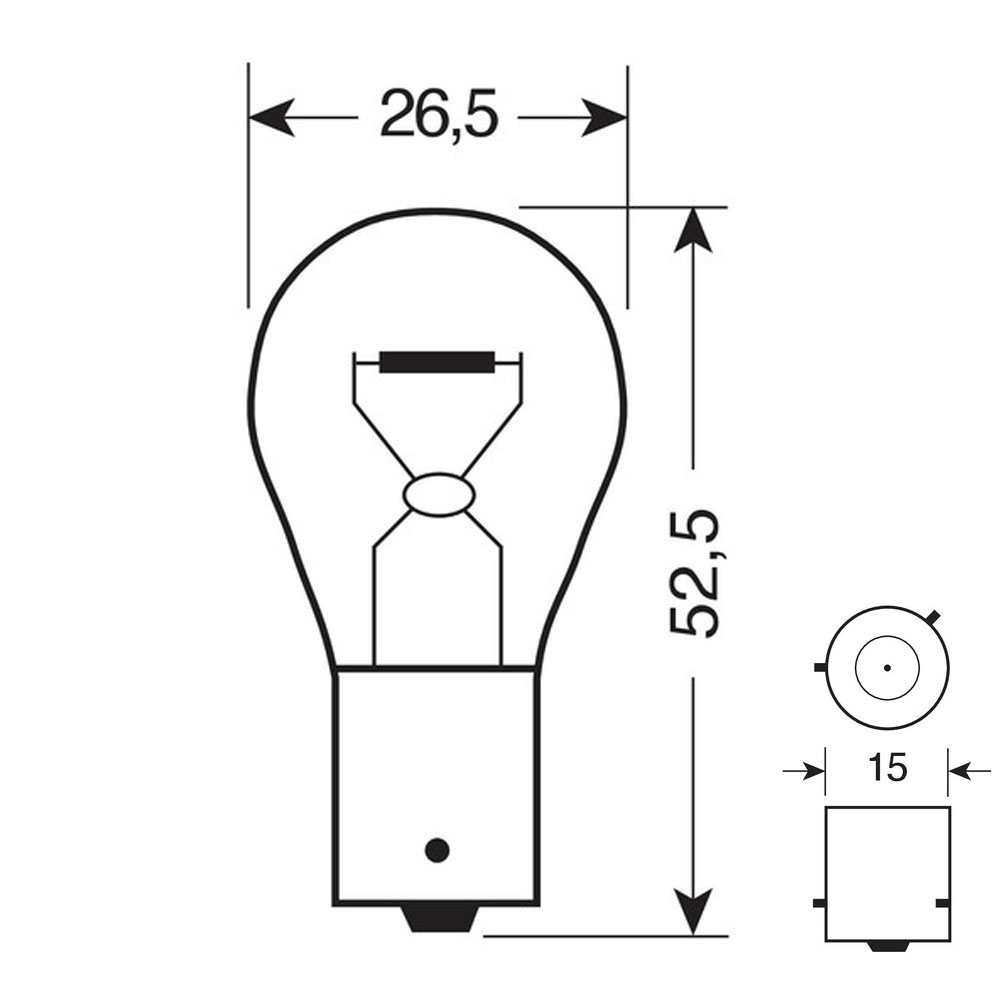 Izzó 12V/21W PY21W BAU15s (irányjelző) króm/narancssárga Lampa 58067