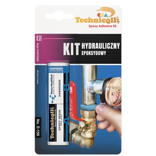 Kétkomponensű epoxy gyurma vízcső, hűtő-fűtő csővekhez 35gr Technicqll E-150