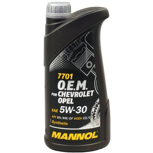 Motorolaj 5W-30 Opel / Chevrolet O.E.M C2/C3 1 liter Mannol 7701