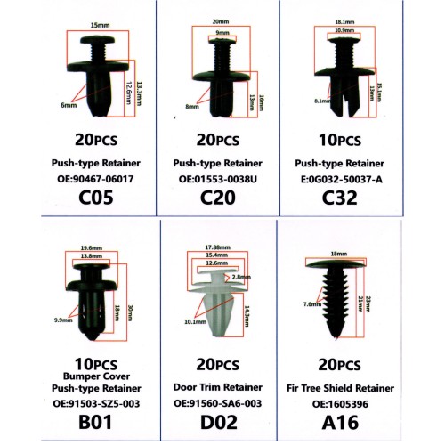 Patent készlet 100db-os GM-hez (opel) W10059-1