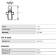 Izzó műszerfalba 12V/1,2W BX8,5D, 1.5mm PCB Osram 2721MFX