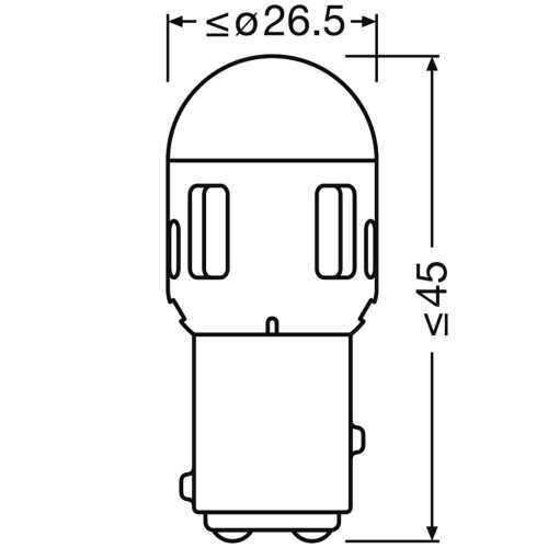LED 12V/21W/5W Bay15d (1,2W) fehér 6000K Neolux NP2260CW