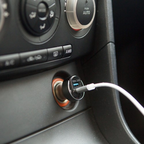 Autós szivargyújtó adapter Type-C PD és USB aljzattal, gyorstöltéssel 55025