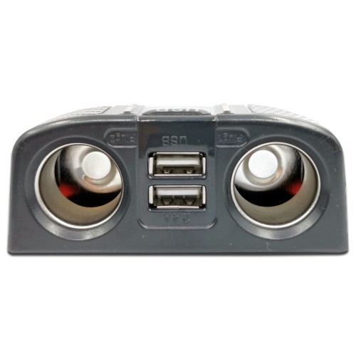 Szivargyújtó elosztó 2 + 2db USB 12V/24V Maxeed 83168