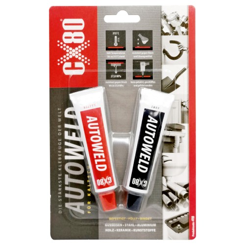 Folyékony fém (hideg-hegesztő) hőálló, extra erős 2K ragasztó CX-80 Autoweld