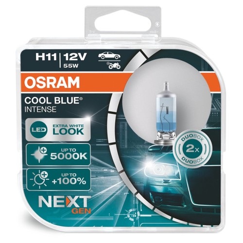 Izzó 12V/55V/H11/2db +100% Osram Cool Blue Nextgen 2db 64211CBN