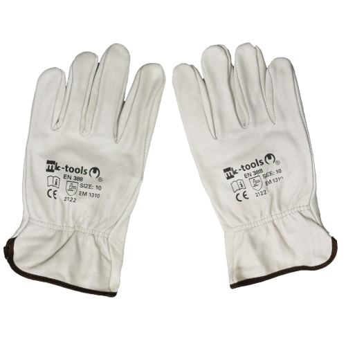 Kesztyű, bőr munkavédelmi világos-szürke EM1310AB105