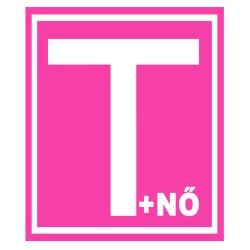 Mágneses rózsaszín T +nő (Tanuló vezető + nő) jelzés autóra
