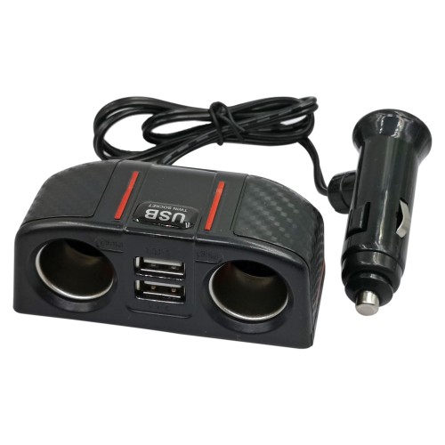 Szivargyújtó elosztó 2 + 2db USB 12V/24V Maxeed 83168