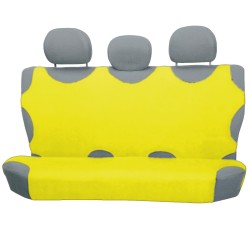 Trikóhuzat bolyhos pamut hátsó ülésre sárga