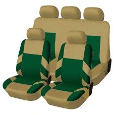 Univerzális üléshuzat garnitúra bézs-zöld (osztható) Exlusive