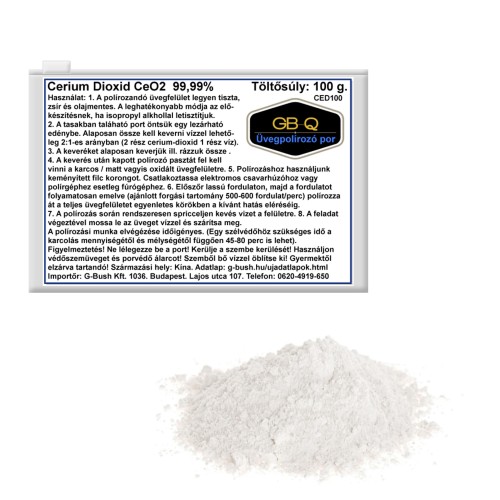Üveg polírozó por cerium-dioxid-os 100 gr. GB-Q