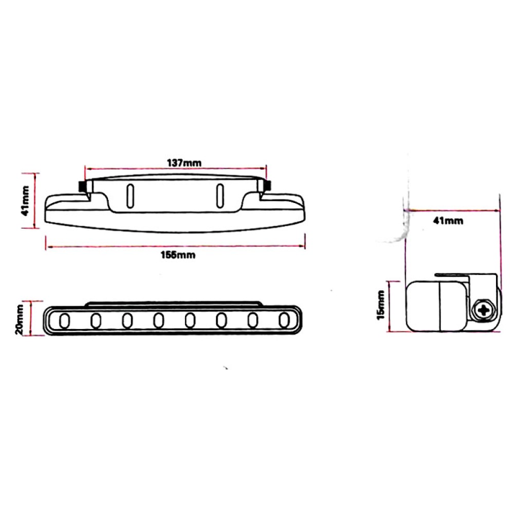 DRL Nappali menetfény 2x8db fehér LED LA-589