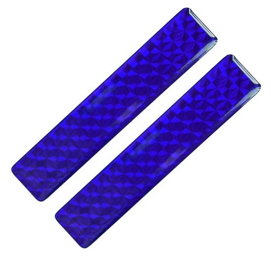 Fényvisszaverő matrica 2db-os 2x10cm műgyantás kék 825