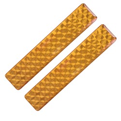 Fényvisszaverő matrica 2db-os 2x10cm műgyantás narancssárga 722